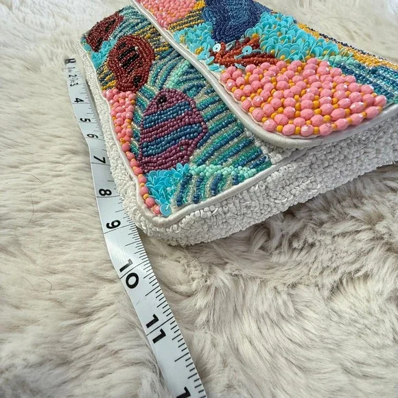 TikTok Viral Beaded Handbag Coral Reef Fish Ocean Theme - Picture 4 of 7